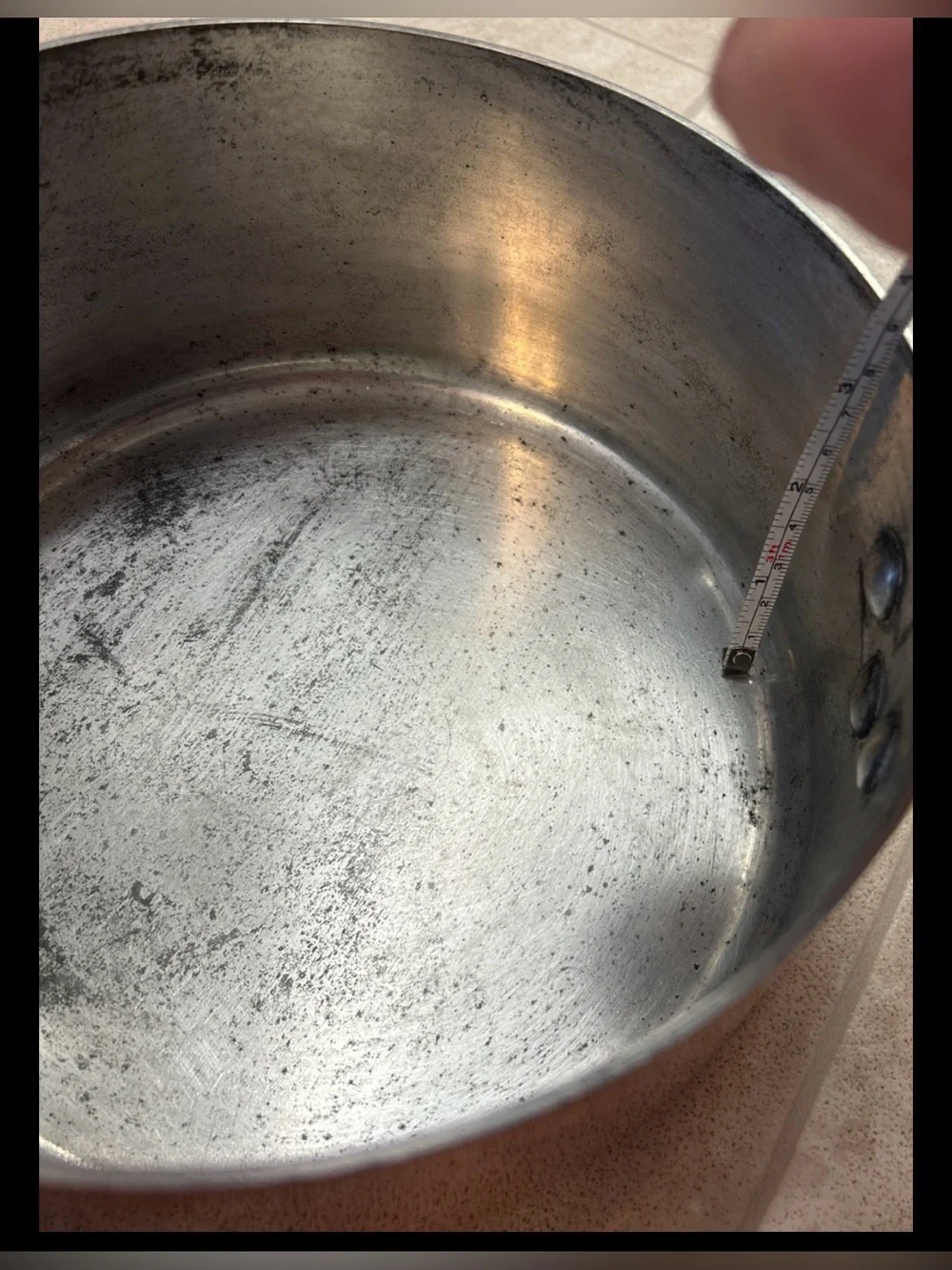 Made In France Copper Saucepan Pot 7.25 inch diameter Stylish Clean Cooking